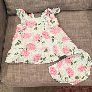 Angel Dear Pink Floral Diaper Cover Set